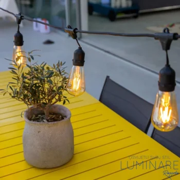 Alternative view of VANJSKI RASVJETNI LANAC 15xE27 14.4m CRNI