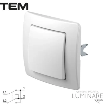 PREKIDAČ KRIŽNI 10A SE70PW EKONOMIK BIJELA SJAJNA