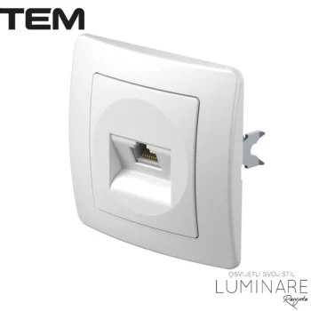 UTIČNICA INTERNET CAT5e KS RJ45 8/8 KE37PW EKONOMIK BIJELA SJAJNA