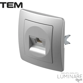 UTIČNICA INTERNET CAT5e KS RJ45 8/8 KE37ES EKONOMIK SREBRNA MAT