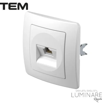 UTIČNICA TELEFONSKA RJ11 6/4 KE36PW EKONOMIK BIJELA SJAJNA