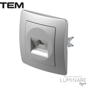 UTIČNICA TELEFONSKA RJ11 6/4 KE36ES EKONOMIK SREBRNA MAT