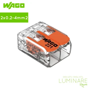 wago klema-stezaljka-sa polugom-2x0.2-4mm2-221-412-luminare rasvjeta