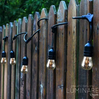 Alternative view of VANJSKI RASVJETNI LANAC 16xE27 10m CRNI