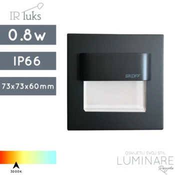 STUBIŠNA UGRADBENA SVJETILJKA TANGO 0.8W IP66 CRNA