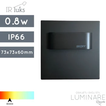 STUBIŠNA UGRADBENA SVJETILJKA TANGO SHORT 0.8W IP66 CRNA