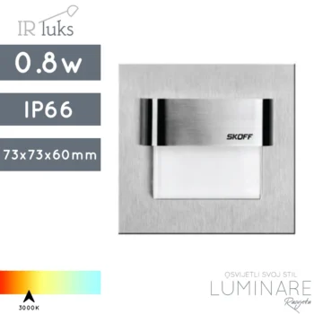 STUBIŠNA UGRADBENA SVJETILJKA TANGO 0.8W IP66 SREBRNA