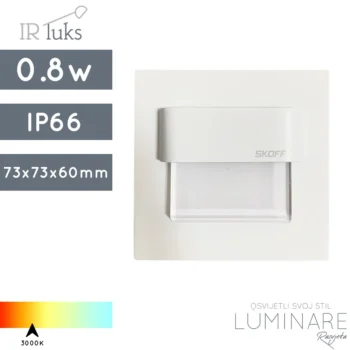 STUBIŠNA UGRADBENA SVJETILJKA TANGO 0.8W IP66 BIJELA