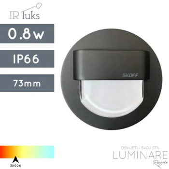 STUBIŠNA UGRADBENA SVJETILJKA RUEDA 0.8W IP66 CRNA