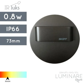 STUBIŠNA UGRADBENA SVJETILJKA RUEDA SHORT 0.8W IP66 CRNA