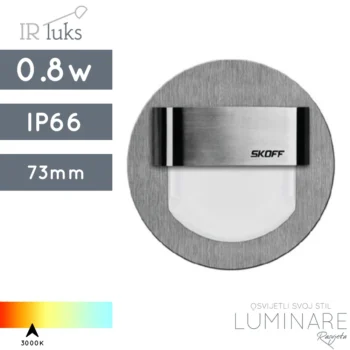 STUBIŠNA UGRADBENA SVJETILJKA RUEDA 0.8W IP66 SREBRNA