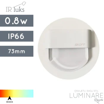STUBIŠNA UGRADBENA SVJETILJKA RUEDA 0.8W IP66 BIJELA