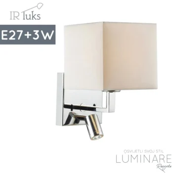 ZIDNA SVJETILJKA DHL0021 CHROME E27+3W LED 3000K