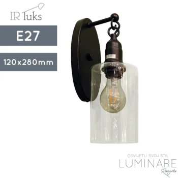 ZIDNA SVJETILJKA LOFT 503W CRNA E27