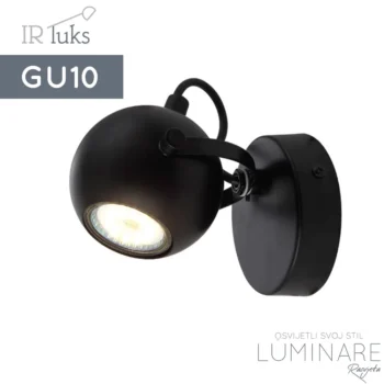 ZIDNA SVJETILJKA W10129-1 CRNA GU10