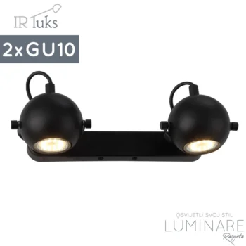 ZIDNA SVJETILJKA W10129-2 CRNA 2xGU10