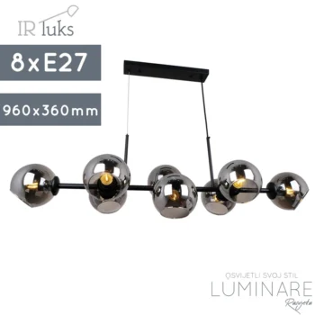 visilica af8006-ir luks luster-crni-luminare rasvjeta