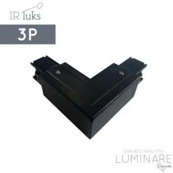 KUTNI KONEKTOR ZA TROFAZNU ŠINU CRNI IRLUKS