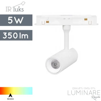 LED REFLEKTOR ZA MAGNETNU ŠINU 5W BIJELI