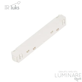 RAVNI KONEKTOR ZA MAGNETNU ŠINU BIJELI