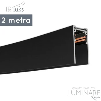 nadgradna magnetna šina 2m crna-ir luks-luminare rasvjeta
