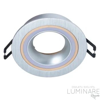 Alternative view of OKVIR ZA ŽARULJU GU10 OKRUGLI SREBRNI UGRADBENI ALU