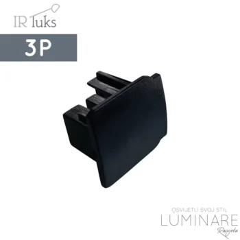 ZAVRŠNI POKLOPAC ZA TROFAZNU ŠINU CRNI IRLUKS