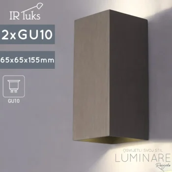 ZIDNA SVJETILJKA CUBO D2 ALU BRONZE 2xGU10