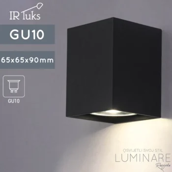 ZIDNA SVJETILJKA CUBO S1 ALU CRNA GU10