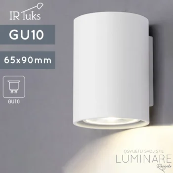 ZIDNA SVJETILJKA TUBO S1 ALU BIJELA GU10