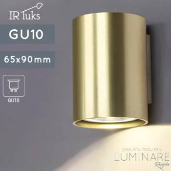 ZIDNA SVJETILJKA TUBO S1 ALU MATT BRASS GU10