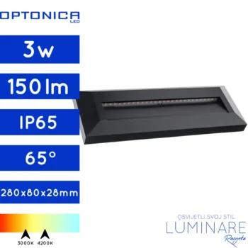 stubisna-zidna nadgradna svjetiljka-vanjska-ip65-pravokutna-3w-crna-optonica-luminare rasvjeta