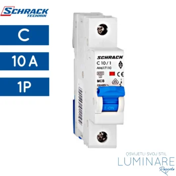automatski osigurac-zastitni prekidac-10a-c-1p-amparo-schrack-am617110-luminare rasvjeta