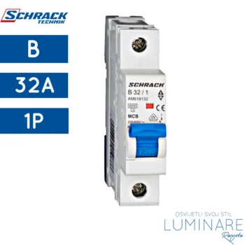 automatski osigurac-zastitni prekidac-32a-b-1p-amparo-schrack-am618132-luminare rasvjeta