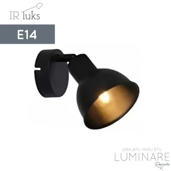 zidna svjetiljka crna mat-industrijski dizajn-ir luks-e14-sl antiq 1-luminare rasvjeta
