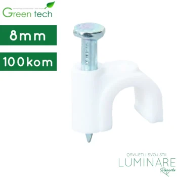 obujmica za kabel sa cavlicem-bijela-100kom-8mm-luminare rasvjeta