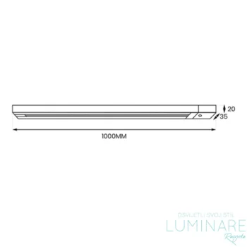 Alternative view of MONOFAZNA TRAČNICA 1M CRNA e-light