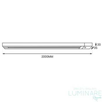 Alternative view of MONOFAZNA TRAČNICA 2M CRNA e-light