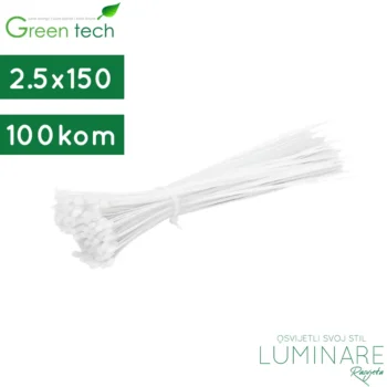 pvc vezica za kablove-2.5x150mm-bijela-luminare rasvjeta