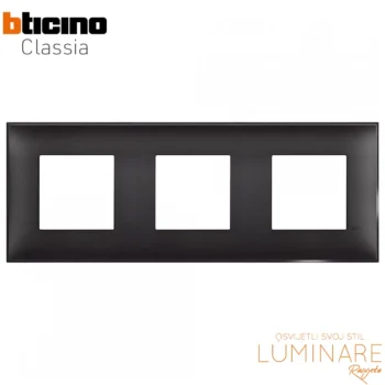 okvir bticino classia crni mat 3x2m-r4802m3bg-ukrasni okvir-luminare rasvjeta
