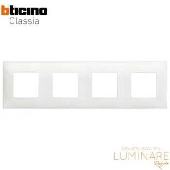okvir bticino classia bijeli 4x2m-r4802m4rw-ukrasni okvir-luminare rasvjeta