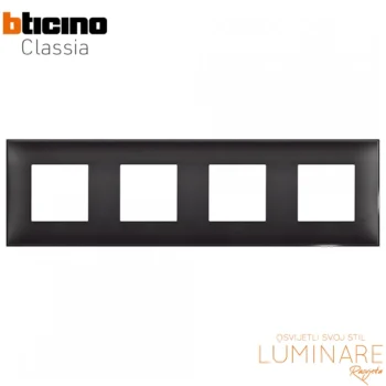 okvir bticino classia crni mat 4x2m-r4802m4bg-ukrasni okvir-luminare rasvjeta