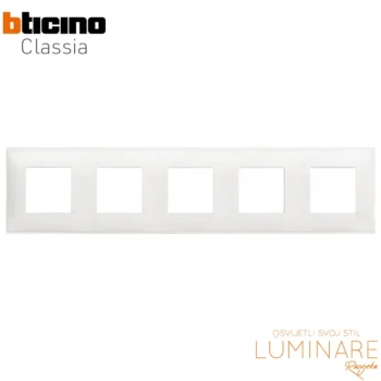 okvir bticino classia bijeli 5x2m-r4802m5rw-ukrasni okvir-luminare rasvjeta
