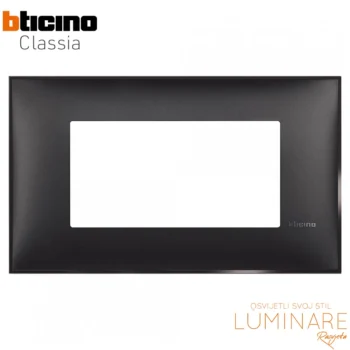 okvir bticino classia crni mat 4m-r4804bg-ukrasni okvir-luminare rasvjeta