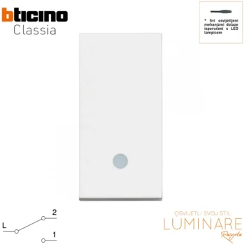 prekidac izmjenicni osvijetljen-bticino classia-bijeli-rw4003l-luminare rasvjeta