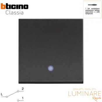 prekidac izmjenicni osvijetljen-bticino classia-crni-rg4003m2l-luminare rasvjeta