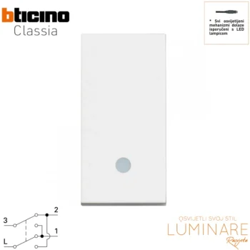 prekidac krizni osvijetljen-bticino classia-bijeli-rw4004l-luminare rasvjeta