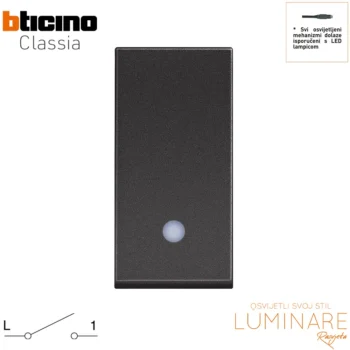 prekidac osvijetljen bticino classia-crni-rg4001l-luminare rasvjeta