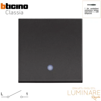 prekidac osvijetljen bticino classia-crni-rg4001m2l-luminare rasvjeta