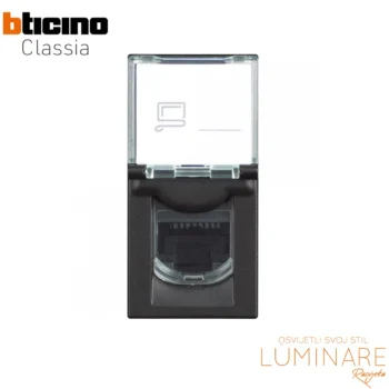rj45 uticnica cat6 bticino classia-mrezna-internet-crna-1m-rg4279c6-luminare rasvjeta